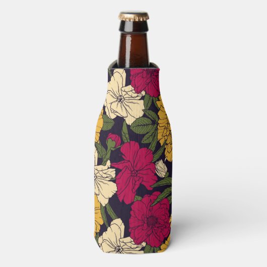 Rafraichisseur De Bouteilles Élégant motif floral (Bottle Devant)