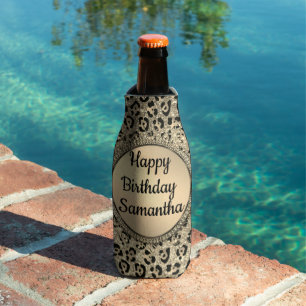 Rafraichisseur De Bouteilles Empreinte de léopard de glam Parties scintillant o