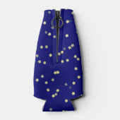 Rafraichisseur De Bouteilles Étoiles D'Or Éparpillées Sur Bleu (Dos)