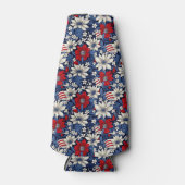 Rafraichisseur De Bouteilles Étoiles et rayures Élégance florale (Devant)