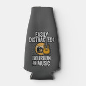 Rafraichisseur De Bouteilles Facilement distrait par Bourbon et musique (Devant)