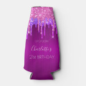 Rafraichisseur De Bouteilles Fête d'anniversaire violet rose rousse parties sci (Devant)