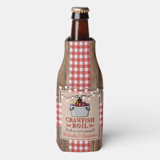 Rafraichisseur De Bouteilles Fête de fiançailles rustique à l'américaine homard (Bottle Devant)