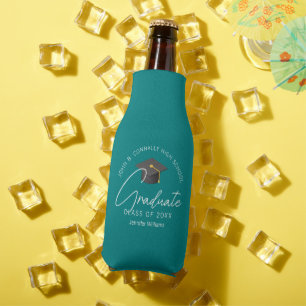 Rafraichisseur De Bouteilles Fête de fin d'études chic sarcelle personnalisée