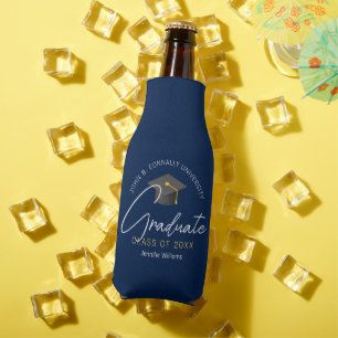Rafraichisseur De Bouteilles Fête de remise des diplômes sur mesure bleu marine