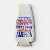 Rafraichisseur De Bouteilles Feu d'artifice 4 juillet bière amusant | Nom perso (Devant)