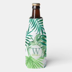 Rafraichisseur De Bouteilles Feuilles sur mesure, turquoise et verte de palmier