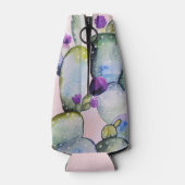 Rafraichisseur De Bouteilles Fille aquarelle Cactus | Monogramme (Dos)