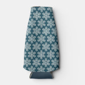 Rafraichisseur De Bouteilles Flacon de neige Motif de Noël bleu blanc (Devant)