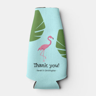 Rafraichisseur De Bouteilles Flamant rose rose personnalisé Mariage de destinat