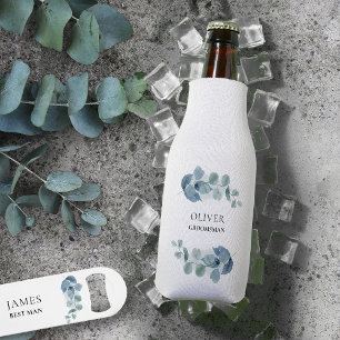 Rafraichisseur De Bouteilles Fleurs d'eucalyptus personnalisées pour mariage
