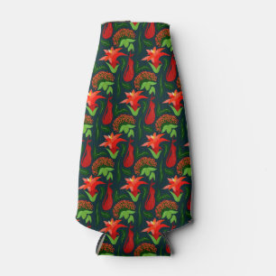 Rafraichisseur De Bouteilles Fleurs Exotiques Colorées Motif de Feuilles