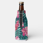 Rafraichisseur De Bouteilles Fleurs exotiques roses Design Monogramme (Bouteille Dos)