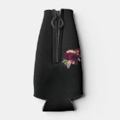 Rafraichisseur De Bouteilles Fleurs noires roses géométriques dorées nom (Dos)