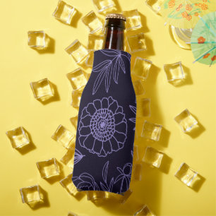 Rafraichisseur De Bouteilles Fleurs royales de prune en toile de fond noire