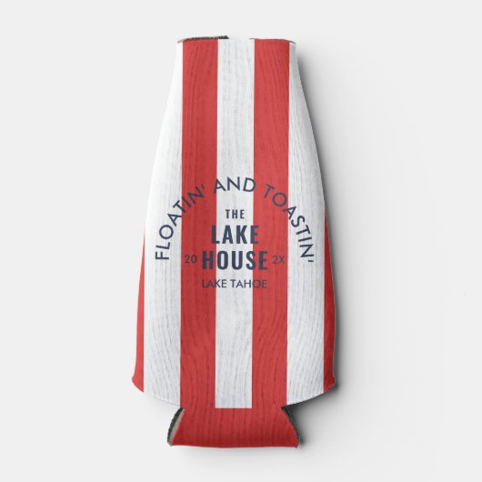 Rafraichisseur De Bouteilles Floatin' Et Toastin' The Lake House Red Stripe (Devant)