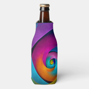 Rafraichisseur De Bouteilles Floral moderne Art Abstrait rose Bleu Motif #17