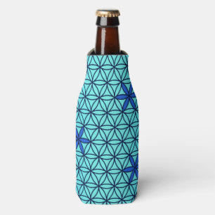 Rafraichisseur De Bouteilles Flower Of Life - timbre sans couture motif - cyan