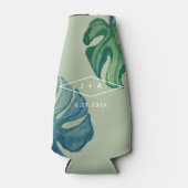 Rafraichisseur De Bouteilles Foliage d'aquarelle tropicale (Devant)