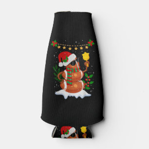 Rafraichisseur De Bouteilles Football Snowman Santa Hat Joyeux Noël
