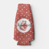 Rafraichisseur De Bouteilles Fraises à points rouges et blancs (Devant)