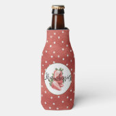 Rafraichisseur De Bouteilles Fraises à points rouges et blancs (Bottle Devant)