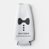 Rafraichisseur De Bouteilles Fun Black Cravate Groomsman Mariage Foam Bottle Gl (Devant)