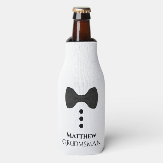 Rafraichisseur De Bouteilles Fun Black Cravate Groomsman Mariage Foam Bottle Gl (Bottle Devant)