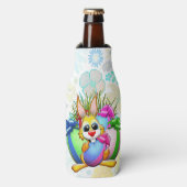 Rafraichisseur De Bouteilles Funny Bunny biting an Easter Egg (Bottle Devant)