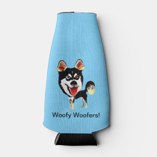 Rafraichisseur De Bouteilles Funny Husky Sibérien peut refroidir (Devant)