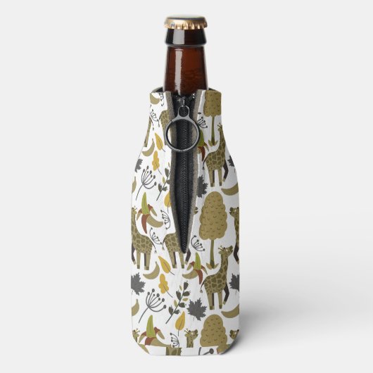 Rafraichisseur De Bouteilles Girafe sans couture motif jaune blanc haute (Bouteille Dos)