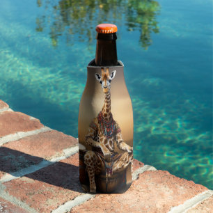 Rafraichisseur De Bouteilles Giraffe Grooves : Une Sérénade Bongo dans la Savan