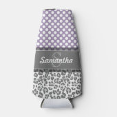 Rafraichisseur De Bouteilles Girly Leopard Spot Imprimer Motif Monogrammes pers (Devant)