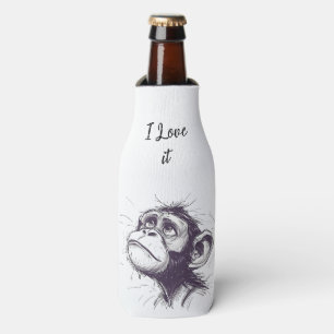 Rafraichisseur De Bouteilles "Glacière Pensive Primate Bière Bottle"