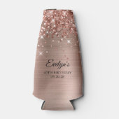 Rafraichisseur De Bouteilles Glittery Rose Gold Foil 40e anniversaire (Devant)
