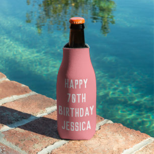 Rafraichisseur De Bouteilles Golfeur d'anniversaire 70e Elégant rose élégant ch
