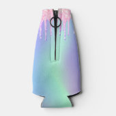 Rafraichisseur De Bouteilles Gouttes de hologramme rose en monogramme (Dos)