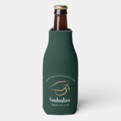 Rafraichisseur De Bouteilles Graduation 2025 Green Grad Party Custom (Bottle Devant)