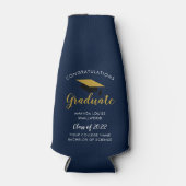 Rafraichisseur De Bouteilles Graduation Navy Blue Grad Party 2025 Custom (Devant)