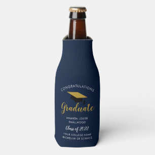 Rafraichisseur De Bouteilles Graduation Navy Blue Grad Party 2025 Custom