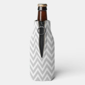 Rafraichisseur De Bouteilles Gray et Aqua Chevron Monogram (Bouteille Dos)