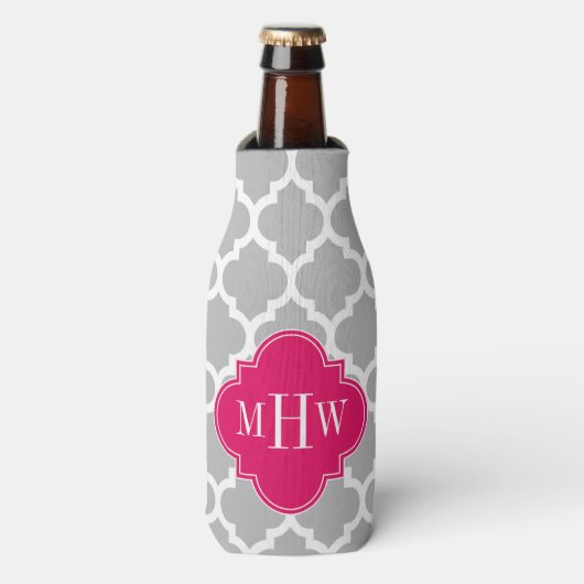 Rafraichisseur De Bouteilles Grey Whats Marocain #5 Framboise 3 Monogramme init (Bottle Devant)