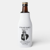 Rafraichisseur De Bouteilles Groomsman Best Man Proposition Oncle Sam Je VEUX V (Bottle Devant)