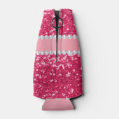 Rafraichisseur De Bouteilles Gros Faux roses chaudes Parties scintillant avec d (Dos)