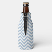 Rafraichisseur De Bouteilles Grunge bleu clair texturé Chevron (Bouteille Dos)
