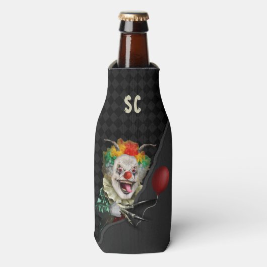 Rafraichisseur De Bouteilles Halloween Déplaisant Clown Scary Circus Monogramme (Bottle Devant)