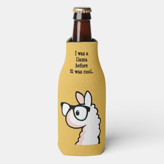 Rafraichisseur De Bouteilles Hipster Llama (Bottle Devant)