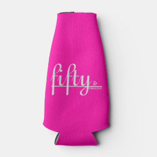 Rafraichisseur De Bouteilles Hot rose tendance cinquante et FABULOUS 50e annive