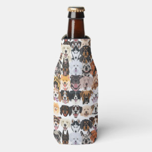 Rafraichisseur De Bouteilles Illustration de chiens heureux motifs