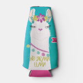 Rafraichisseur De Bouteilles Illustration No Drama Llama avec Monogramme (Devant)